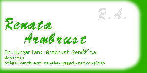 renata armbrust business card